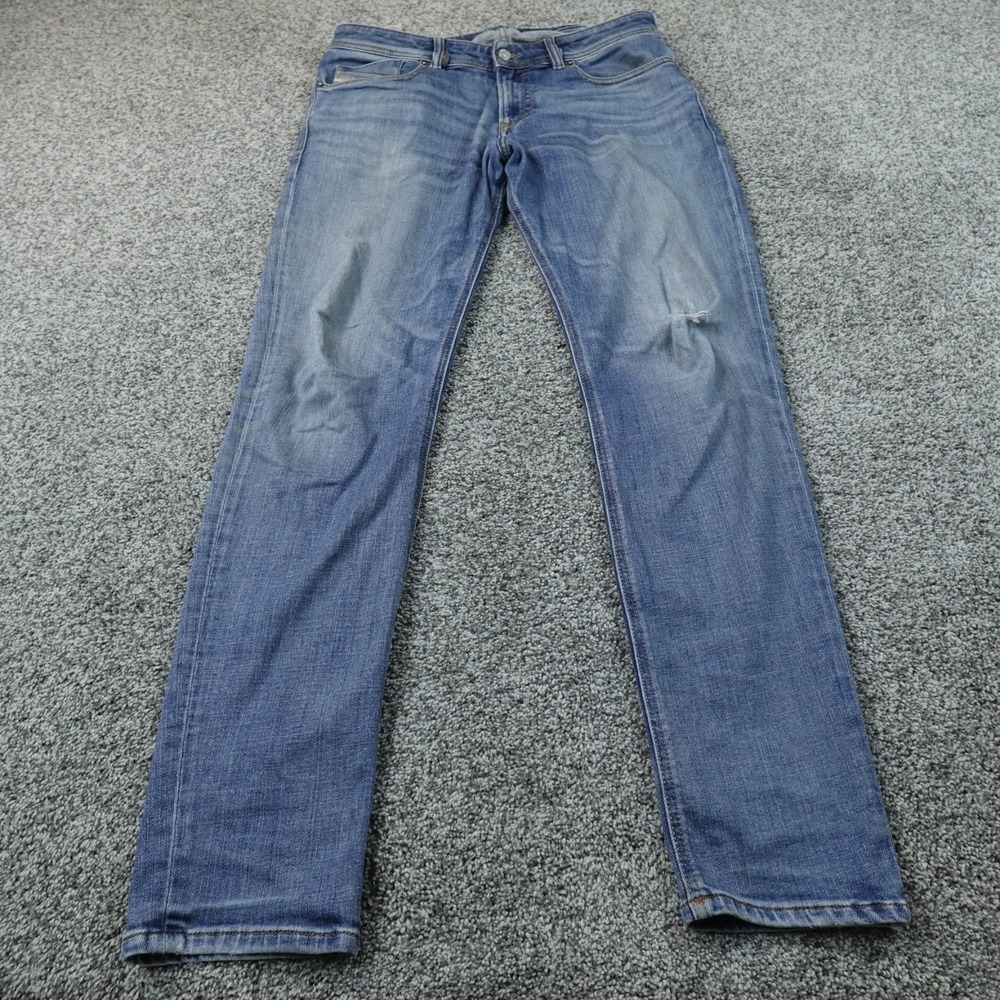 Diesel Jeans Mens 33X32 Light Blue Denim Pants 1979 Sleenker Skinny Stretch Fade